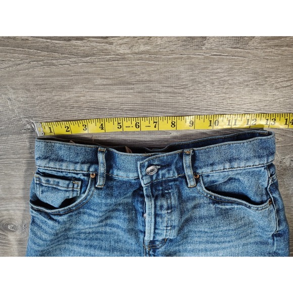 PacSun High Rise Icon Short Size 26 Raw Hem Embroidered Pocket‎ Button Fly - Picture 10 of 12